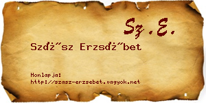Szász Erzsébet névjegykártya
