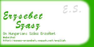 erzsebet szasz business card